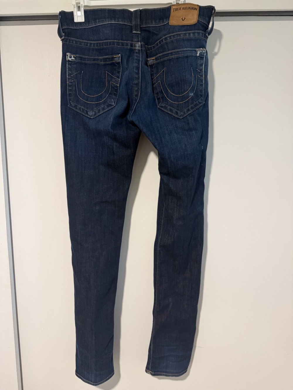 True Religion Mens Rocco Relaxed Skinny Dark Indigo Jeans 30